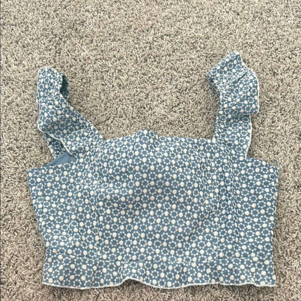 Floral Blue Women's Top